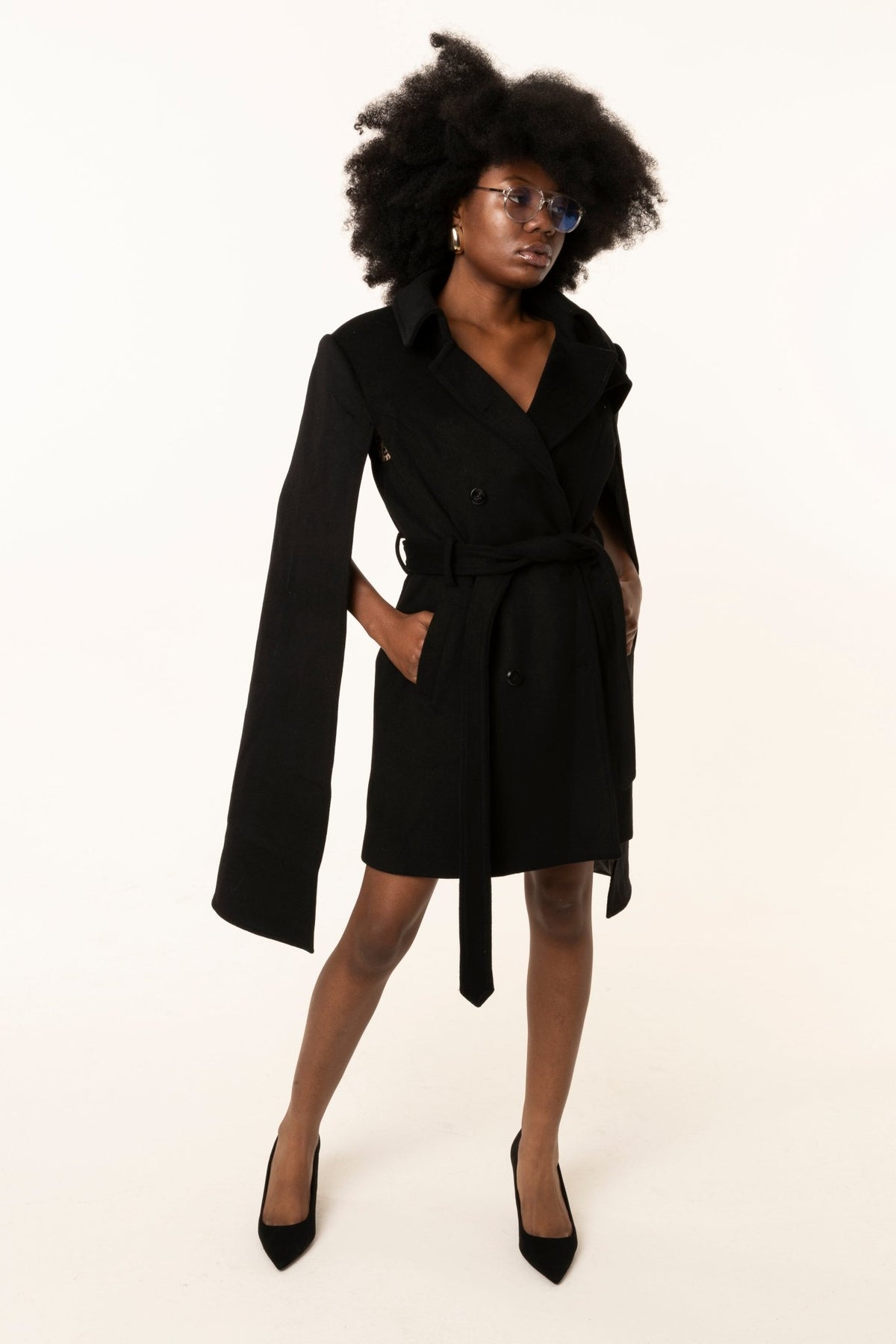 Black Wrap Coat Online