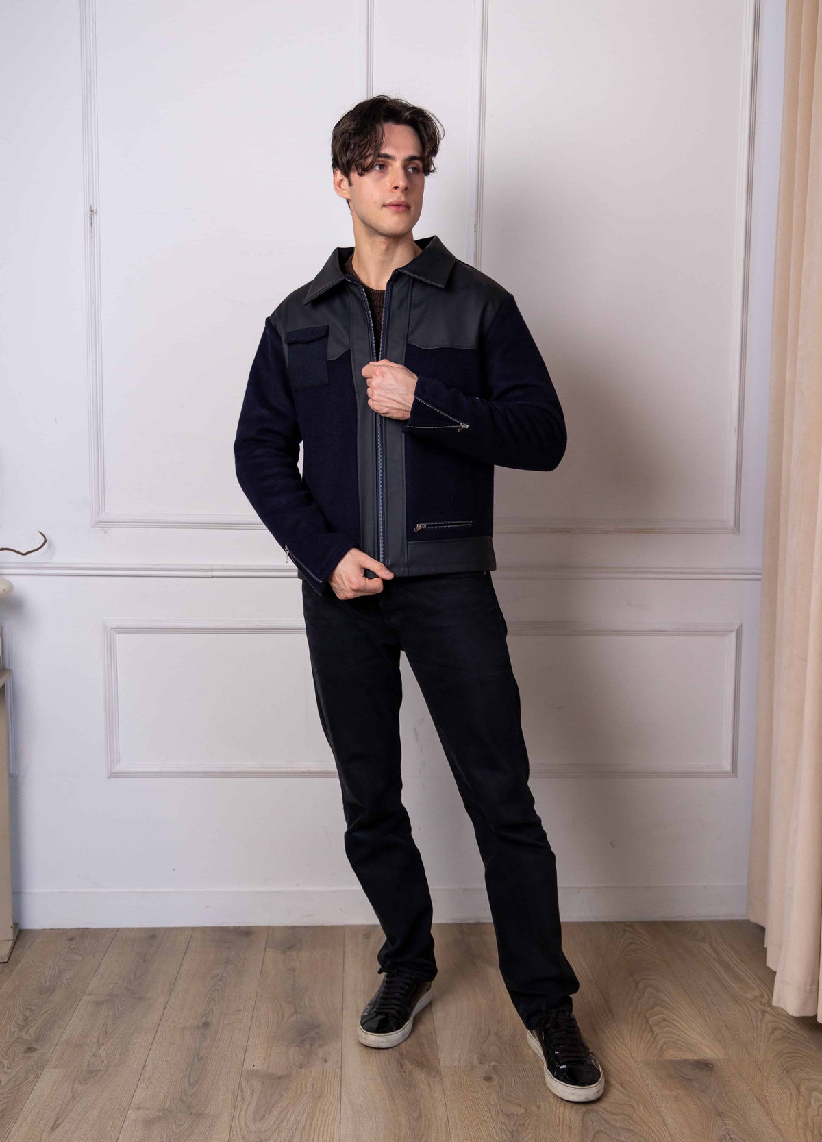 Outerwear Herringbone Pocket-Style Jacket