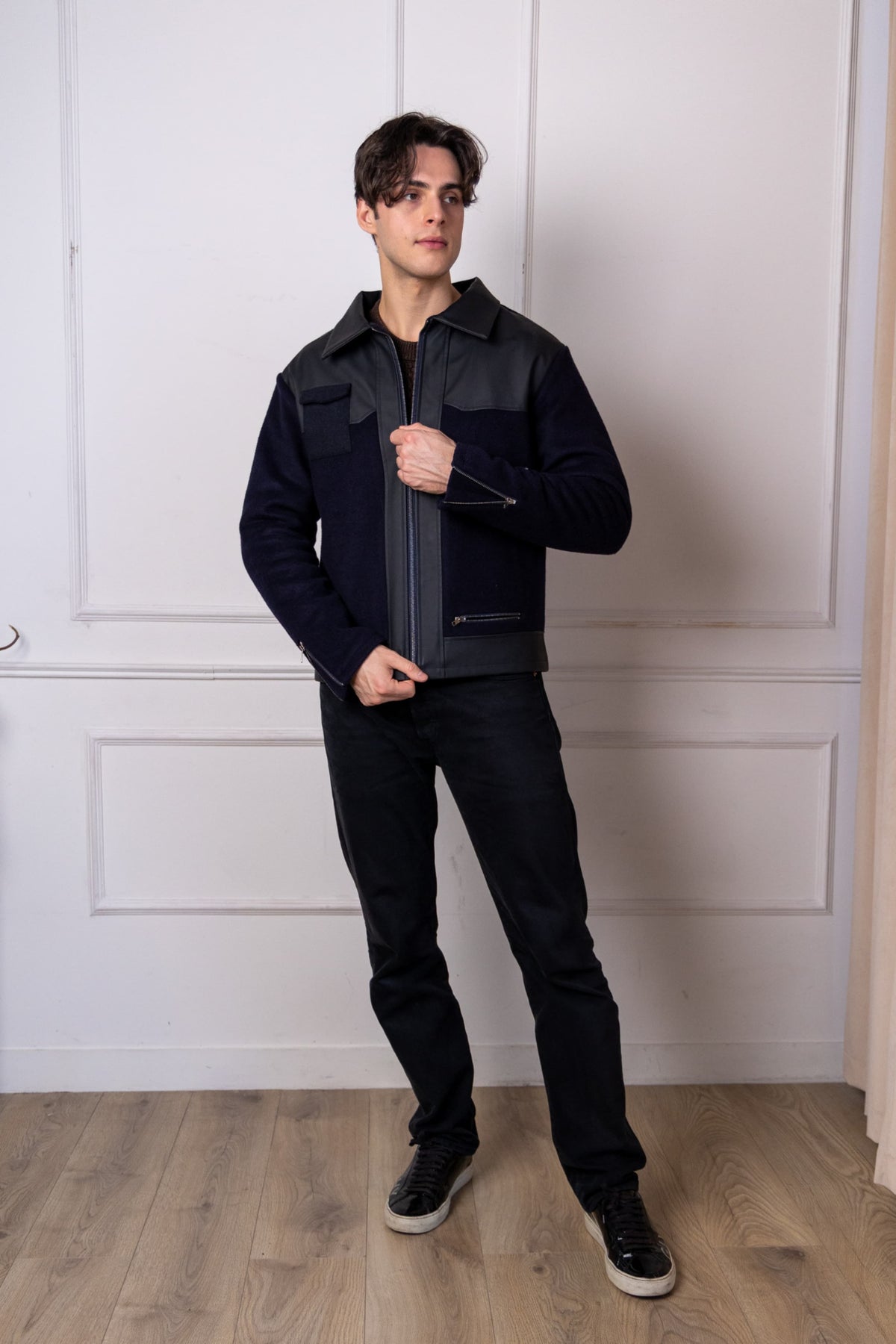 Outerwear Herringbone Pocket-Style Jacket