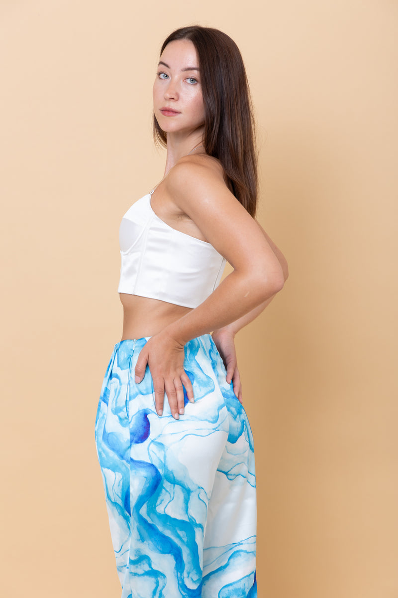 Blue Marble Pants for Women