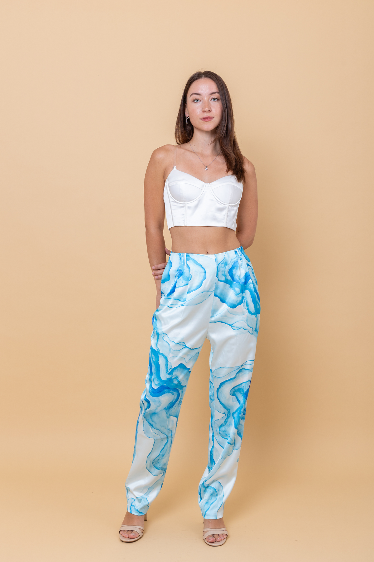 Blue Marble Pants for Women