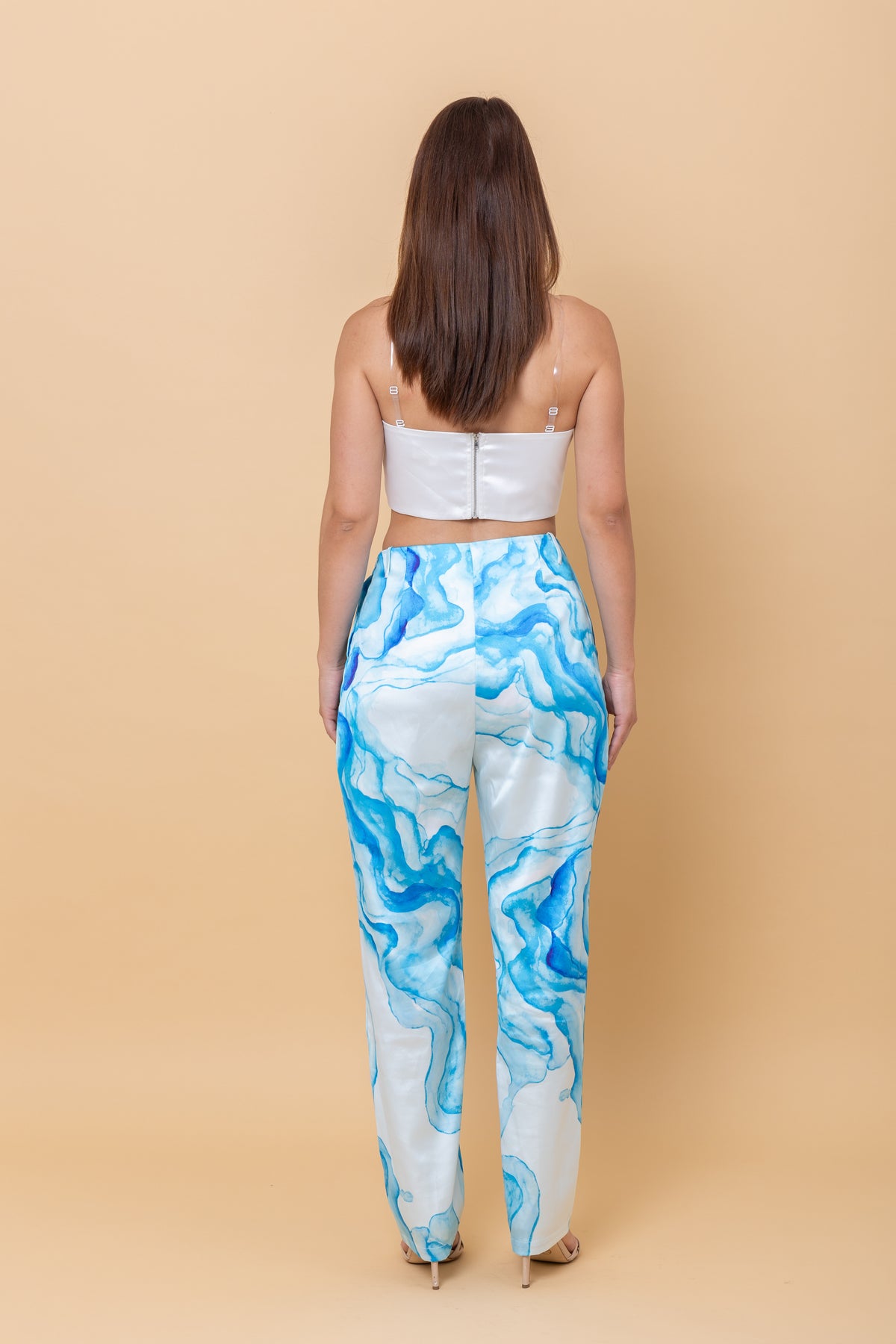 Blue Marble Pants for Women