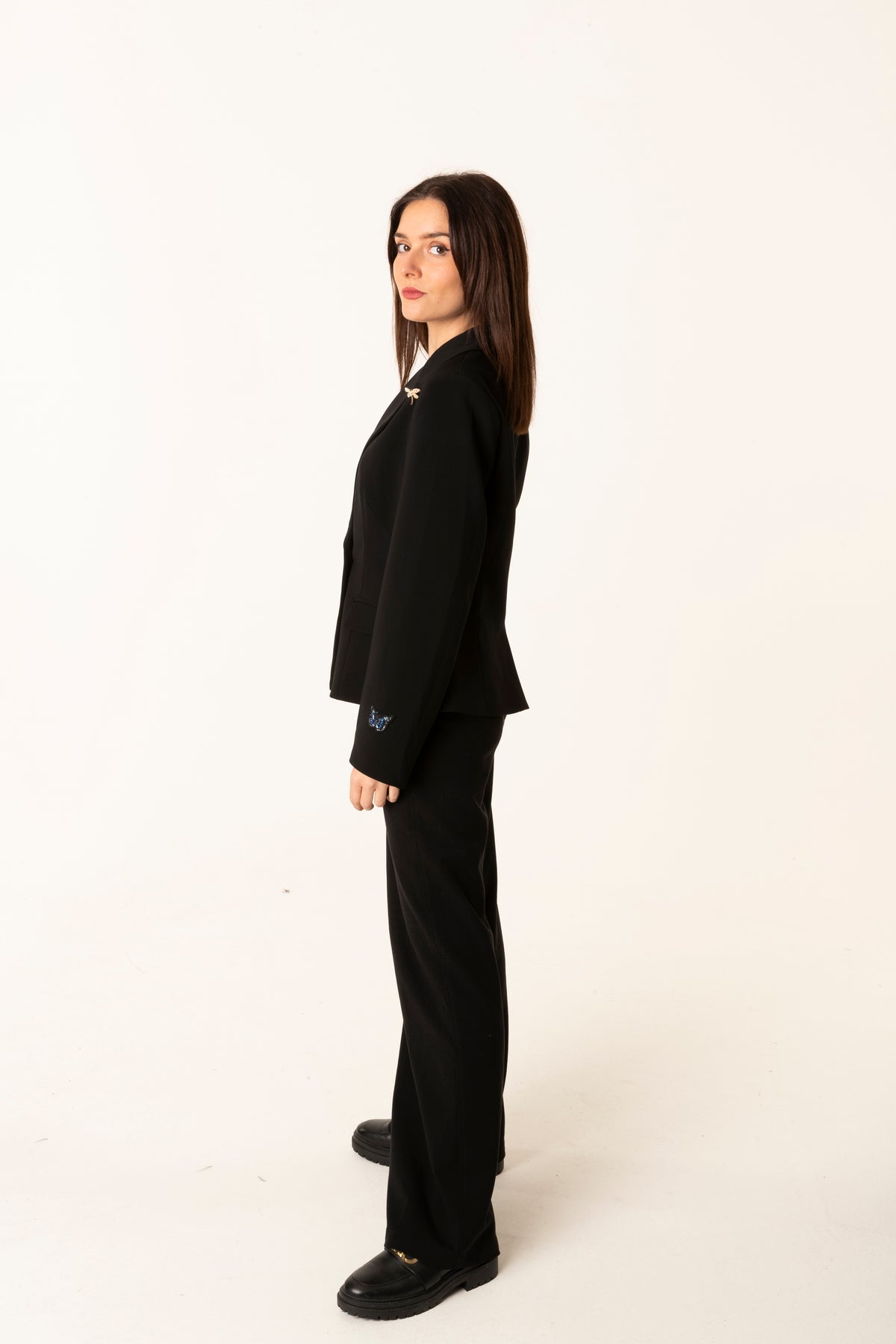 Black Butterfly Blazer for Women