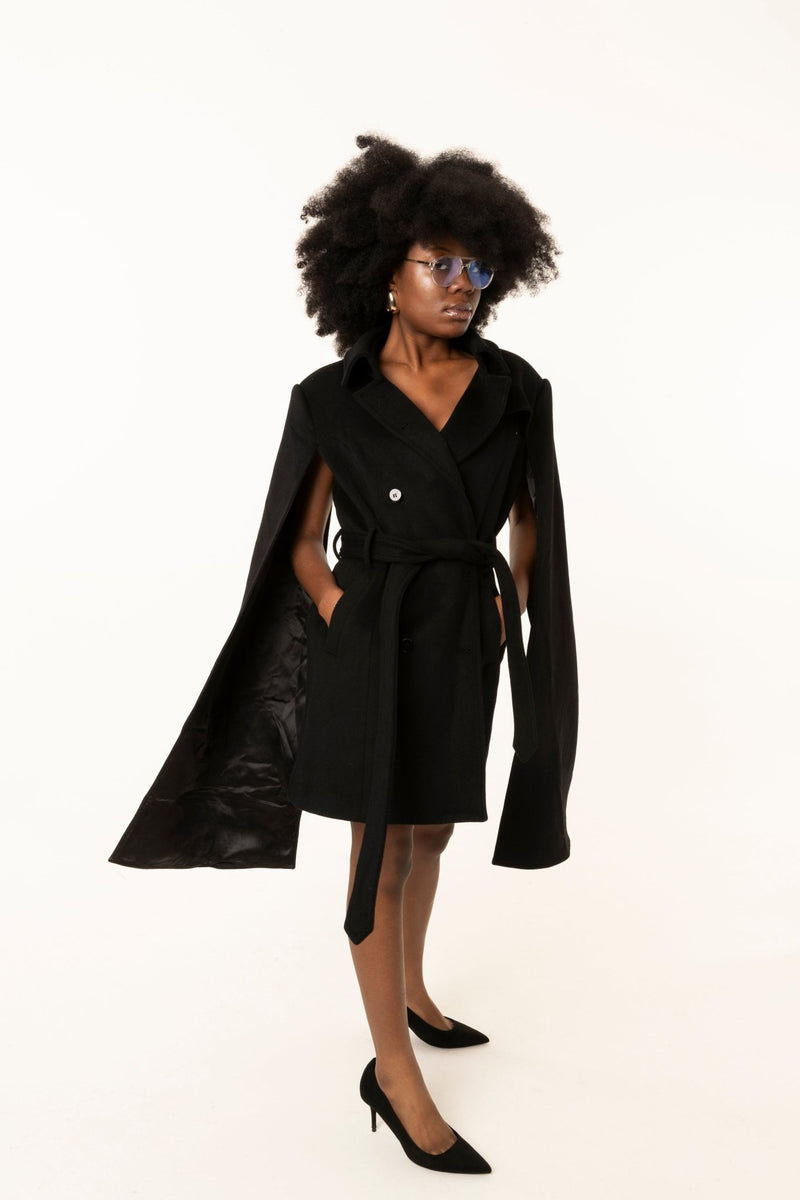 Black Wrap Coat Online