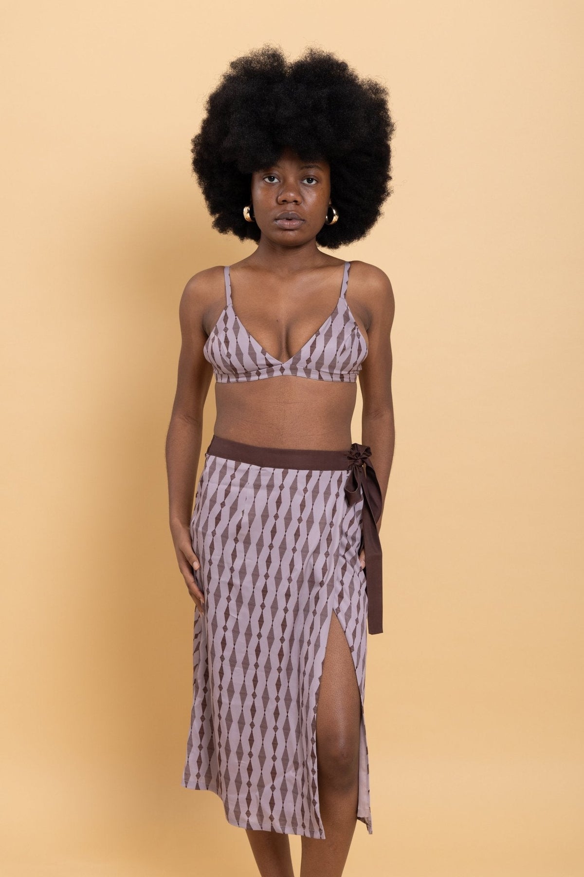 Brown Backless Co-ord Set for Women