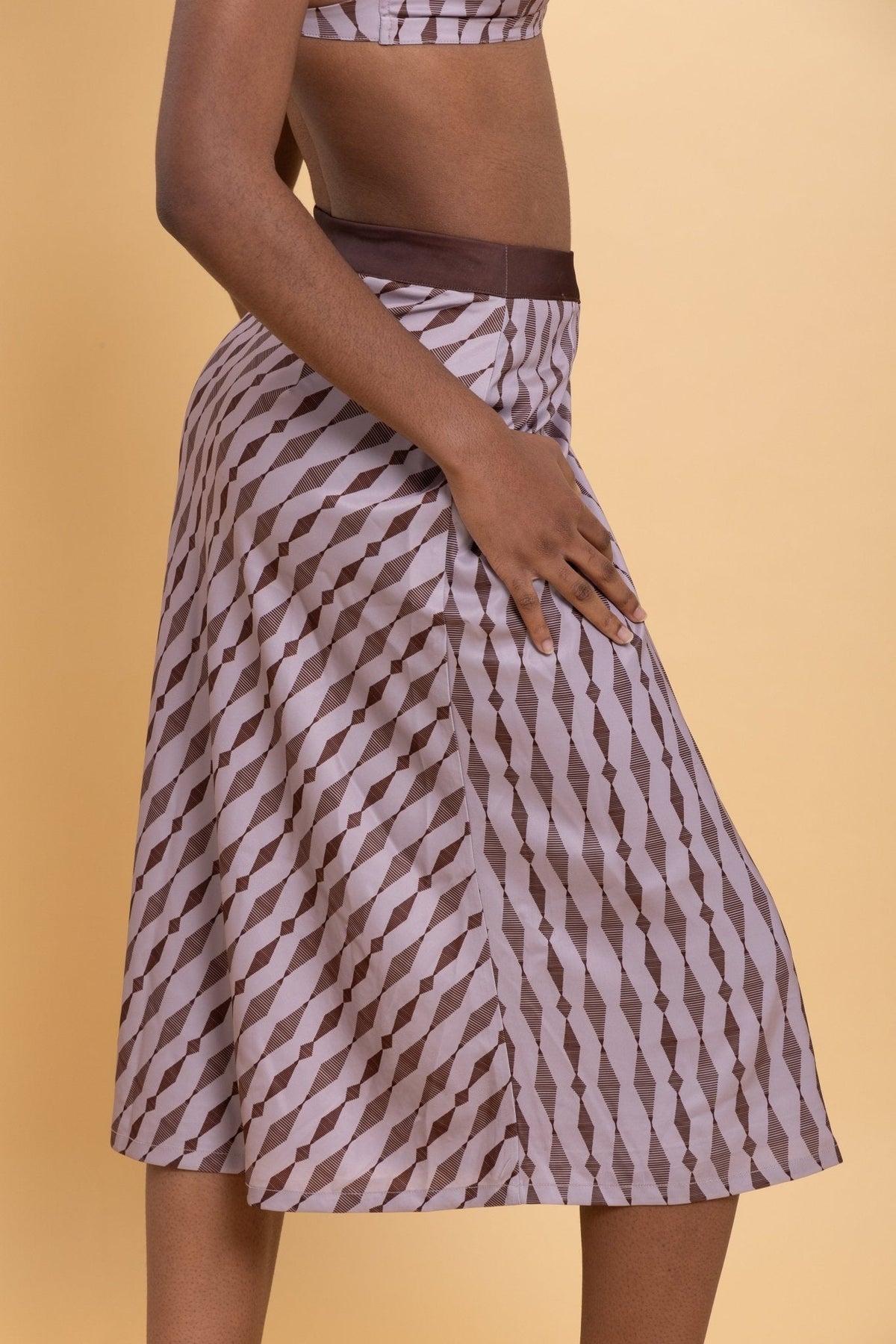 Brown Backless Co-ord Set for Women