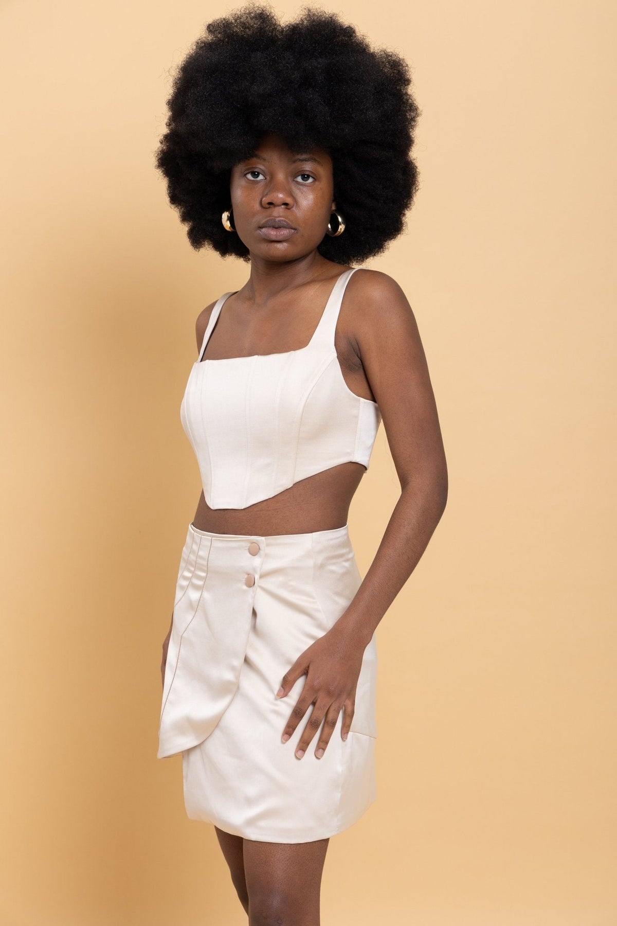 Cream Co-ord Set for Women