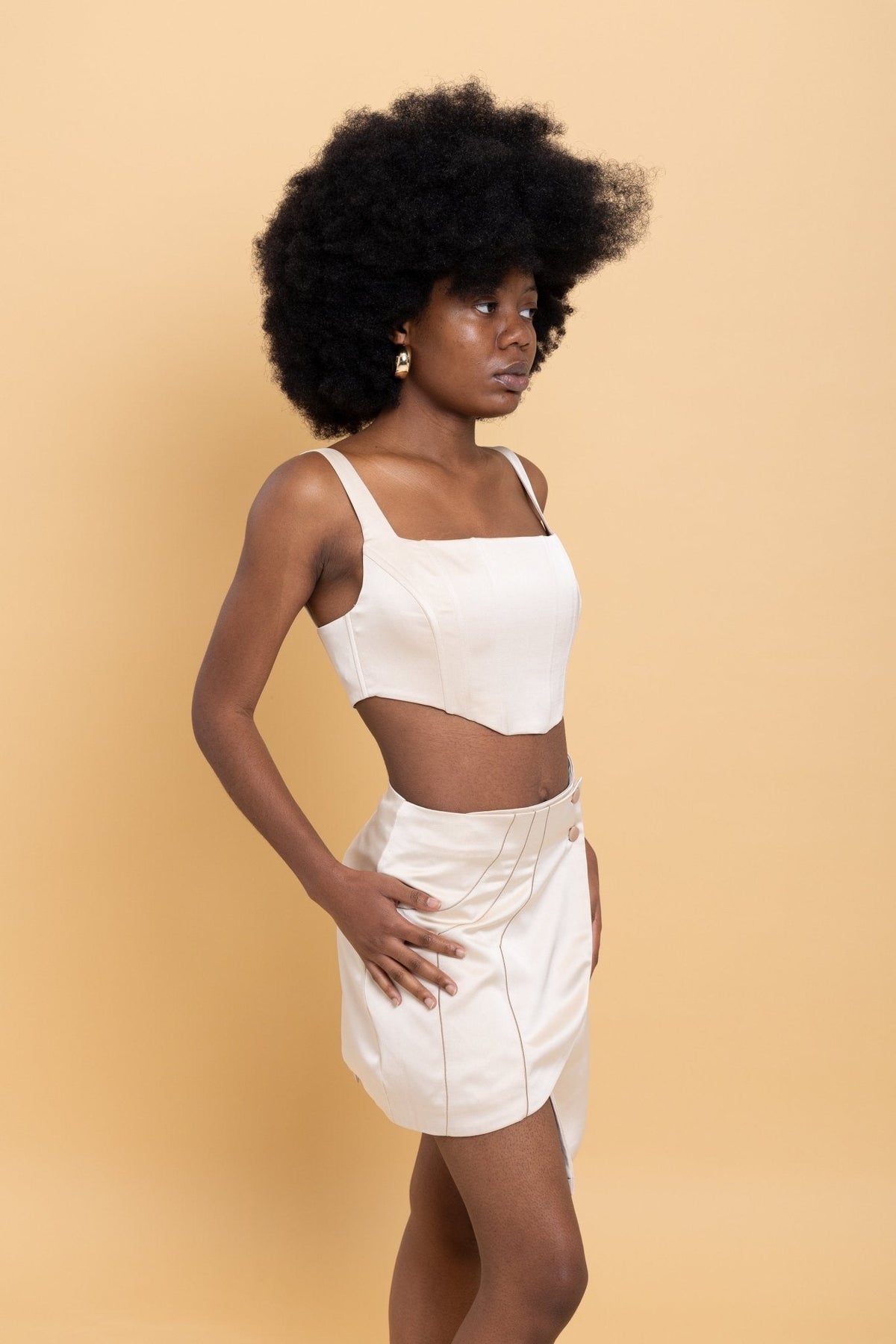 Cream Co-ord Set for Women