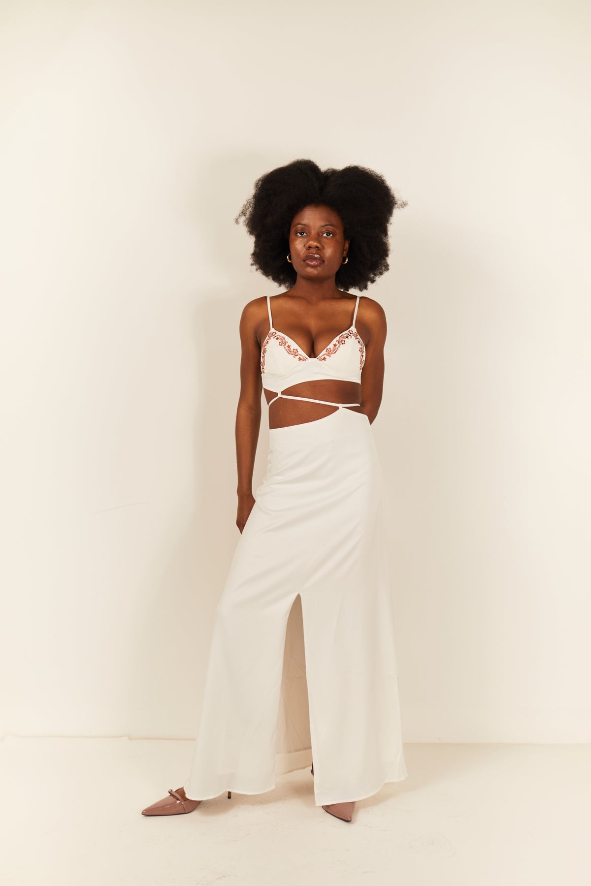 White Embroidered Dress