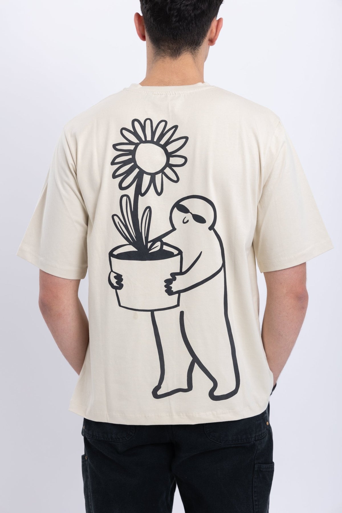 Sunflower Pot T-Shirt – Beige - #GT#