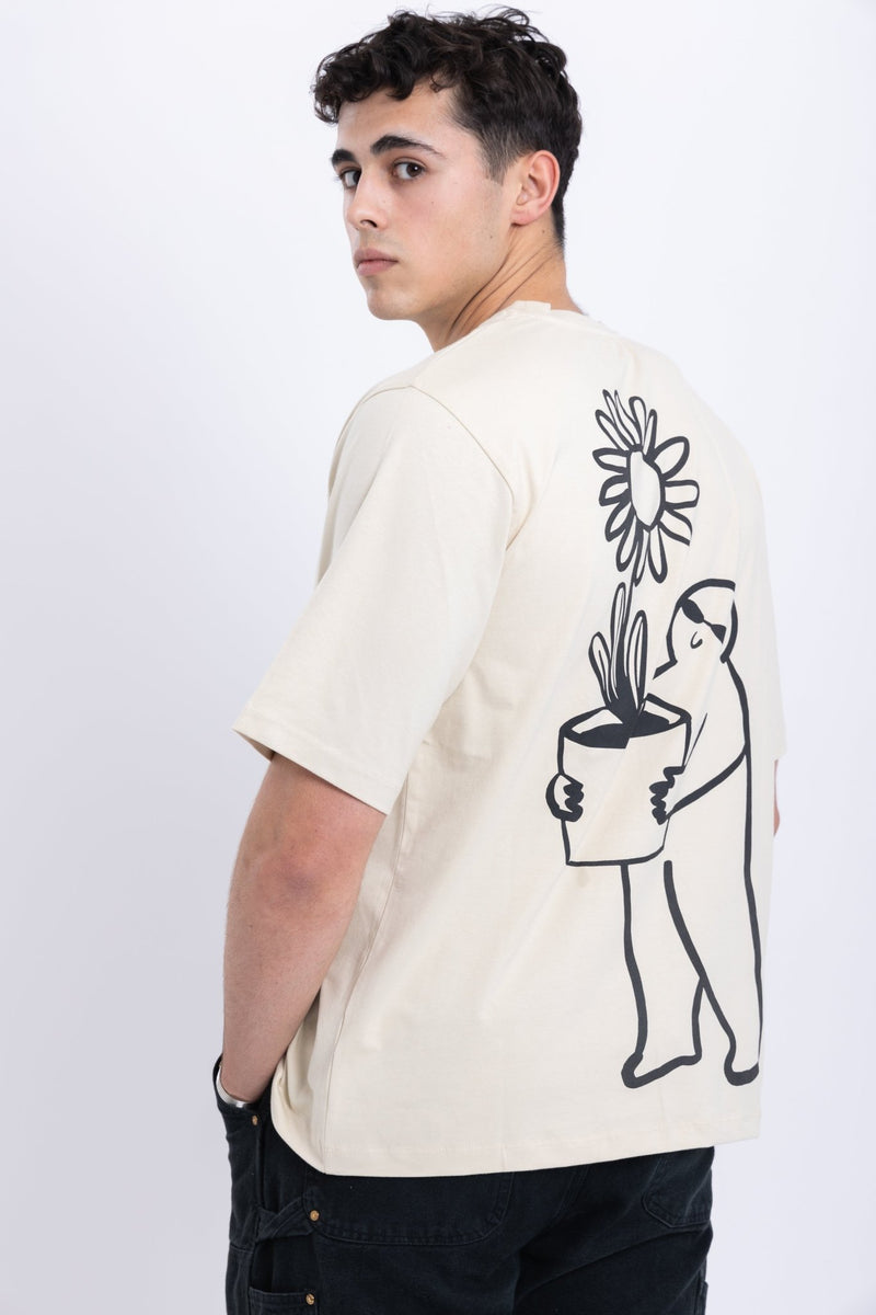 Sunflower Pot T-Shirt – Beige - #GT#